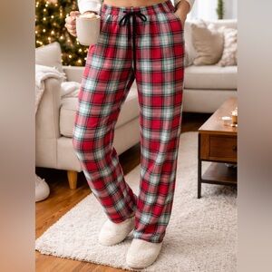 Sonoma Red and Teal Green Plaid Pajama Bottoms women’s size XS